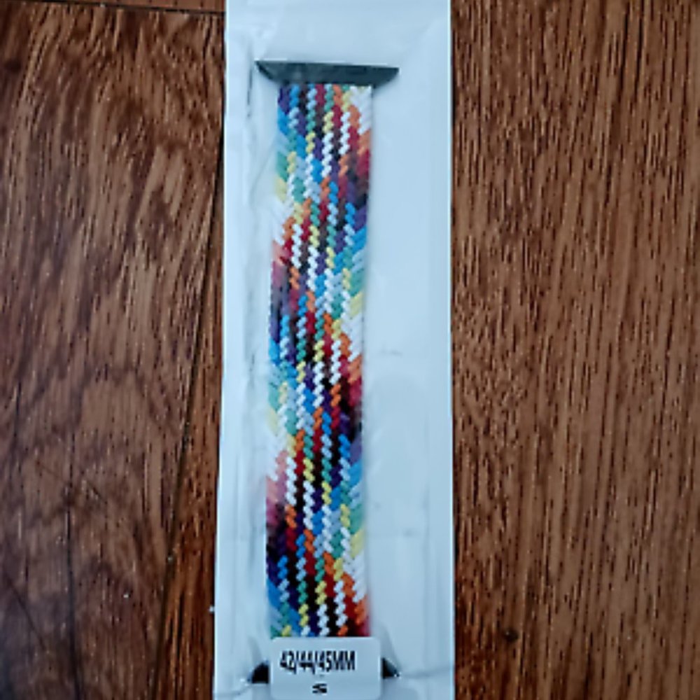 Apple iWatch Nylon Rainbow Elastic Watchband